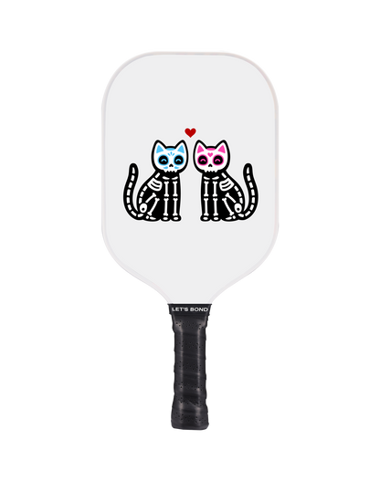 Skeleton Meow Mates Pickleball Paddle